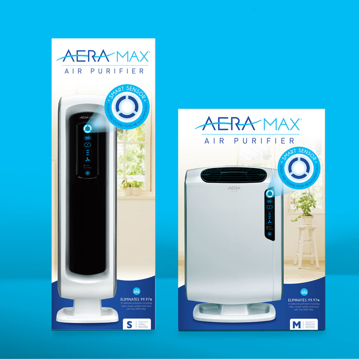 Aeramax Packaging & Brand Design for AeraMax - Air Purification Brand