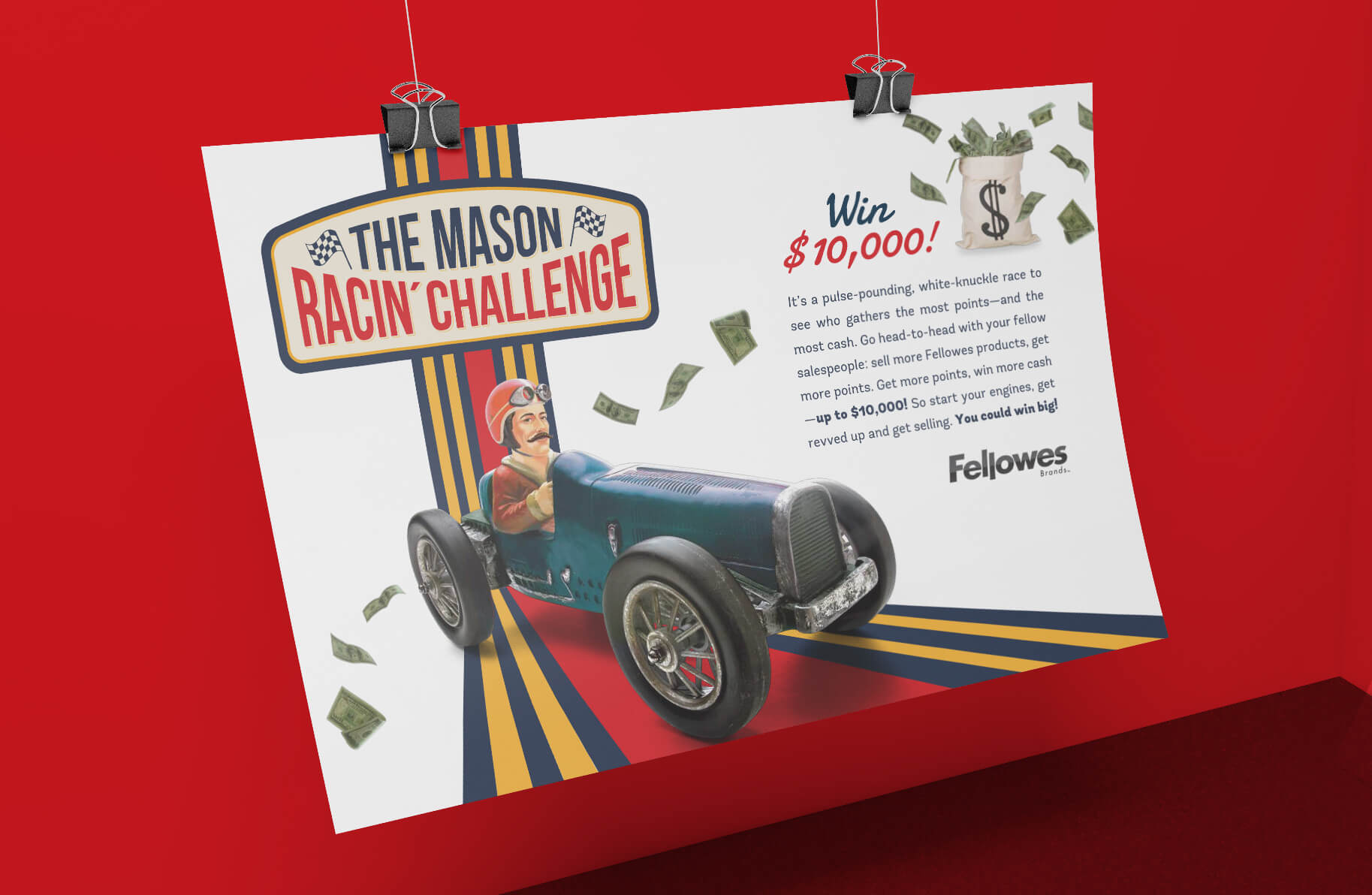 Bring on the cash with this retailer sales promotion developed for W.B. Mason
